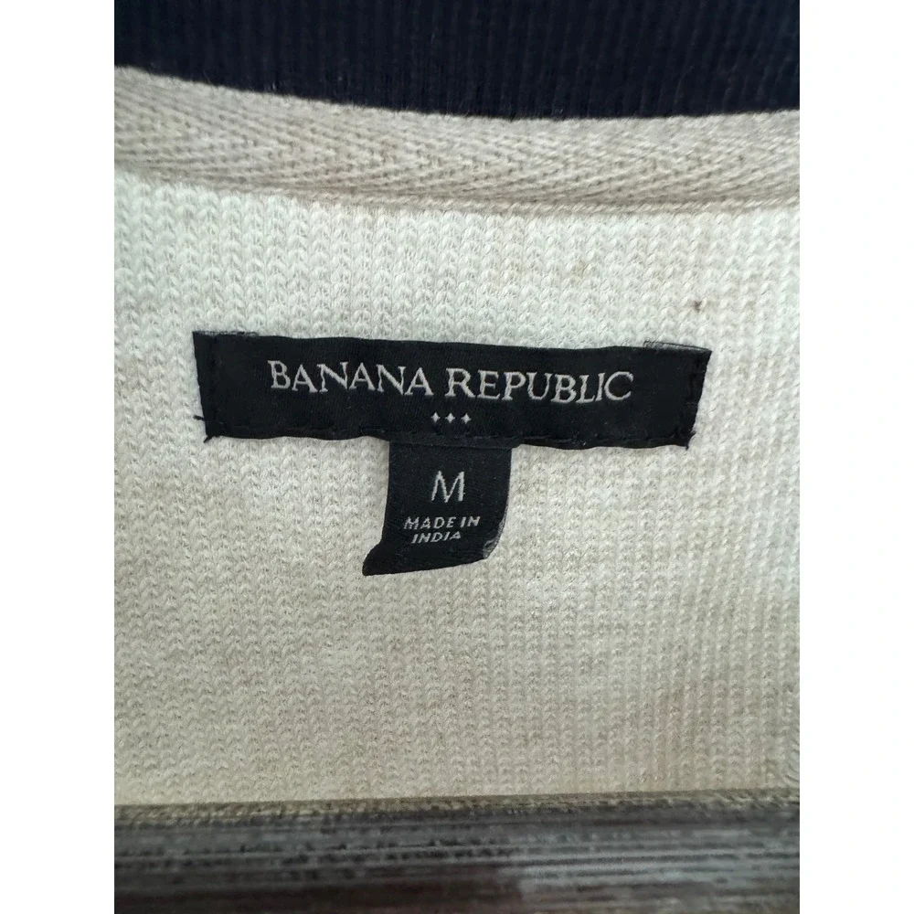 Banana Republic Lofty 1/2 Zip Light Oatmeal‎ Pullover Sweater Size Medium